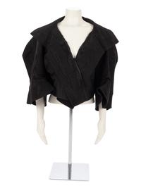 John Galliano Black Moiré 'Misia Diva' Cropped Jacket, Spring/Summer 1995