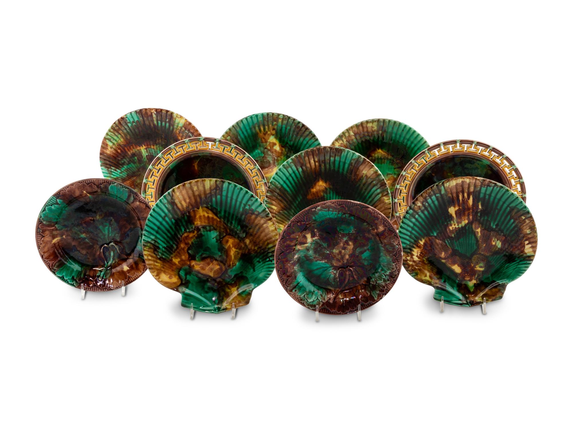 A Collection of Wedgwood Majolica Plates