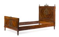 A Pair of Neoclassical Gilt Metal Mounted Beds Height of headboard 45 x width 43 inches. — 20th CENTURY