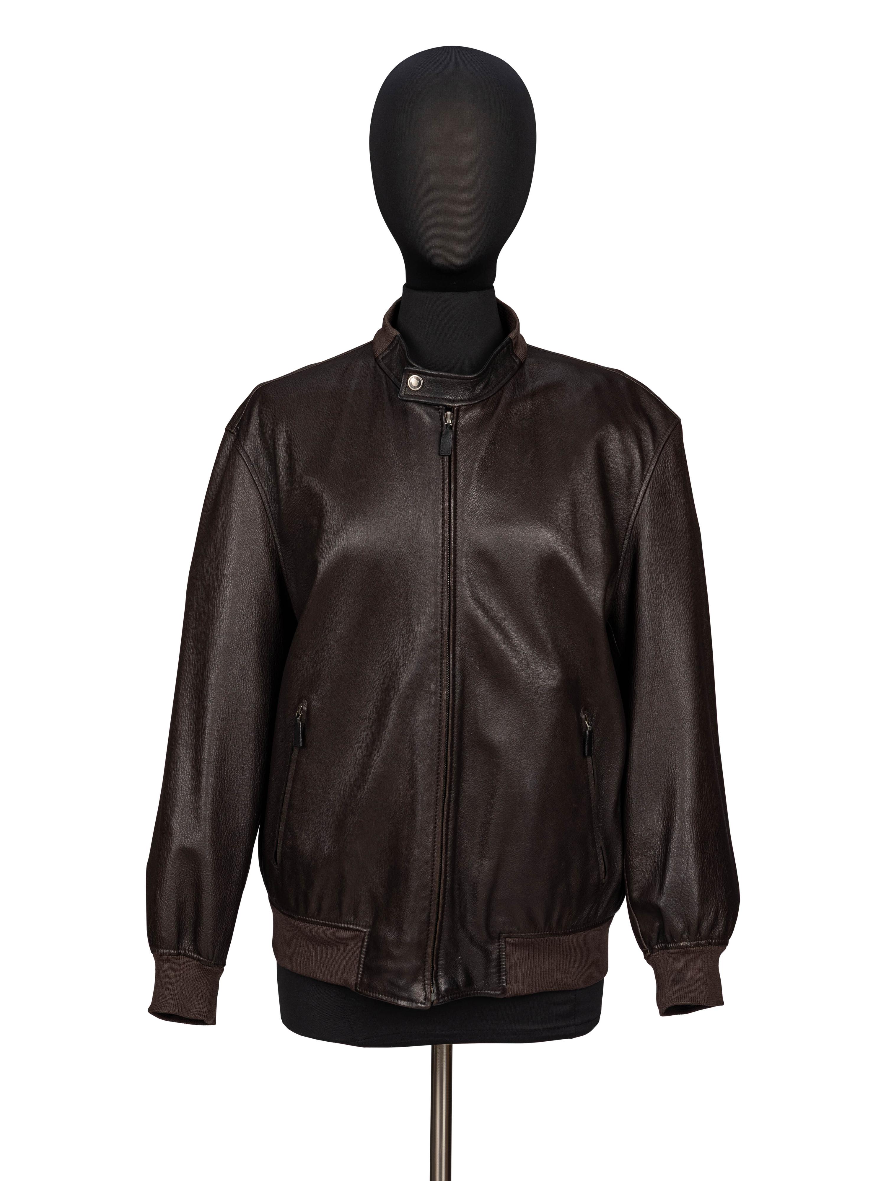 Gucci by Tom Ford, Brown Leather Racer Jacket