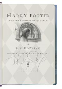 ROWLING, J.K. (b. 1965). A group of the first 3 Harry Potter titles, ALL SIGNED, comprising: