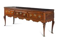 A Provincial Queen Anne Carved Oak Welsh Dresser