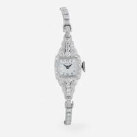 A Hamilton Platinum and Diamond Ladies Watch