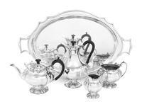 An English Silver Four-Piece Tea and Coffee Service