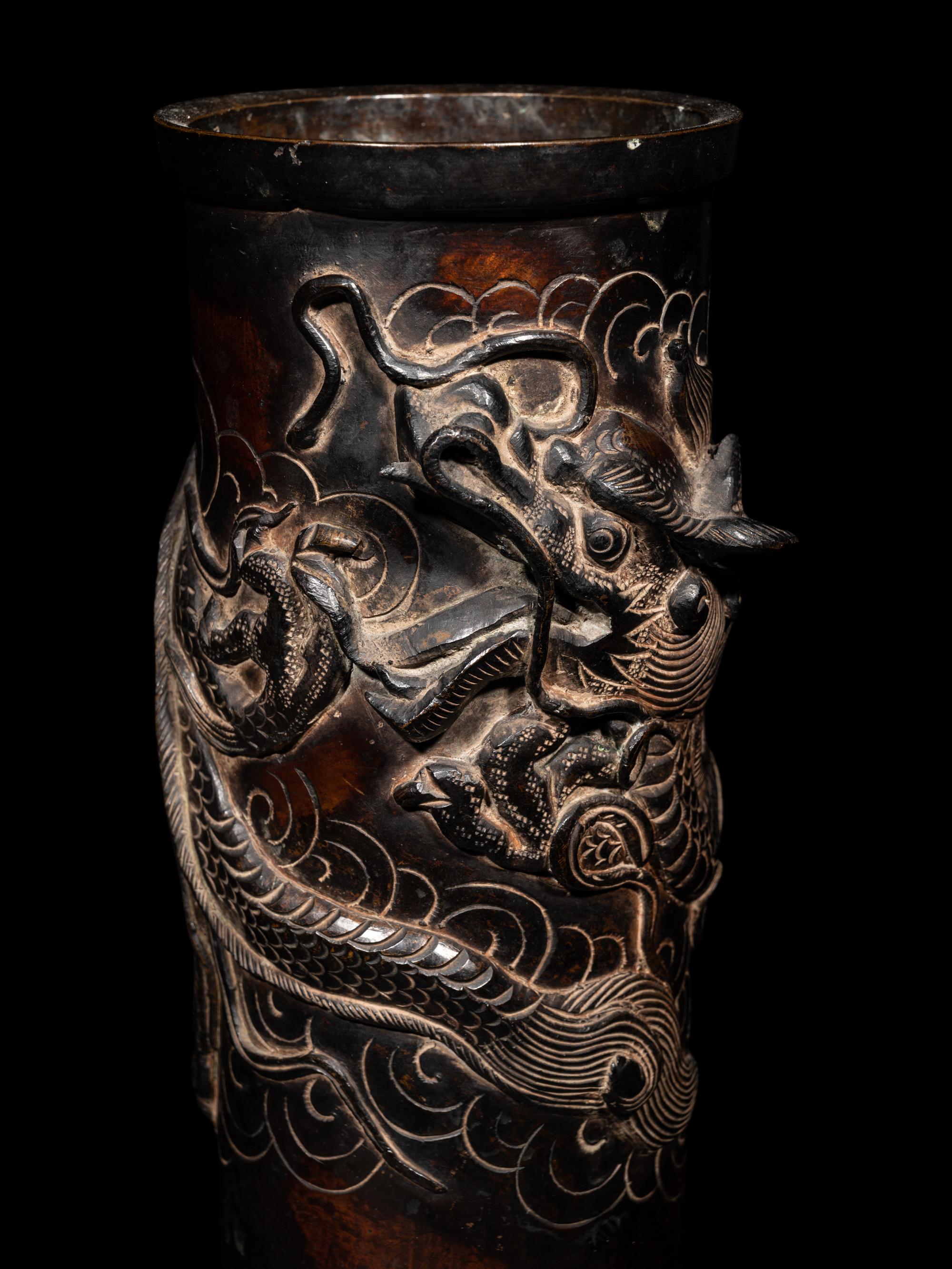 Three Japanese Bronze Vases