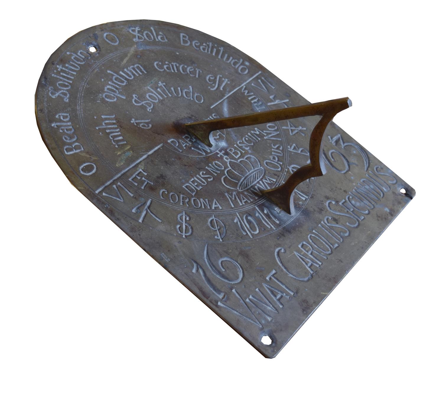 A Brass Sundial 10" W x 4.5" D x 12" H — United States, Late 19th Century