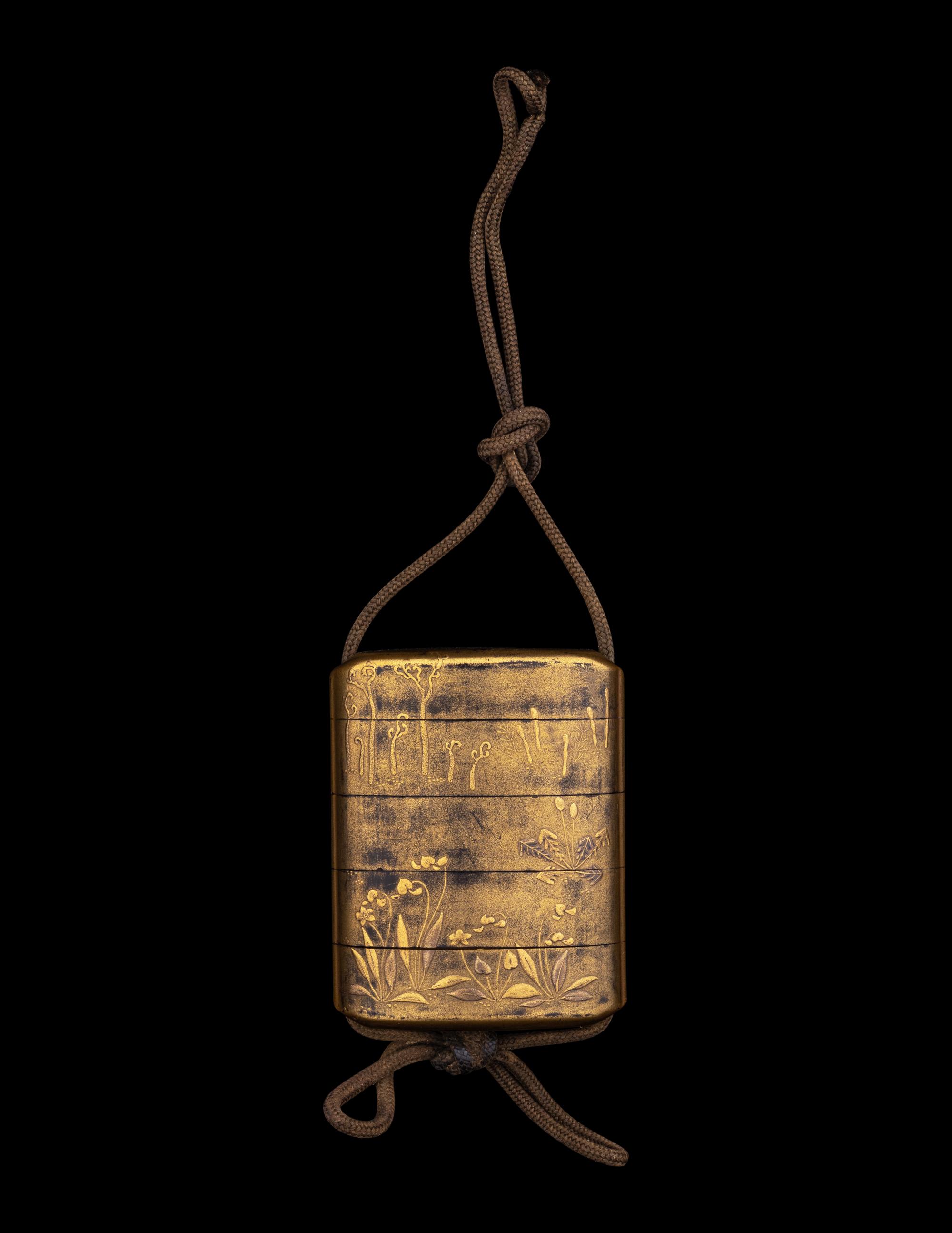 A Japanese Four-Case Gold Lacquer Inro