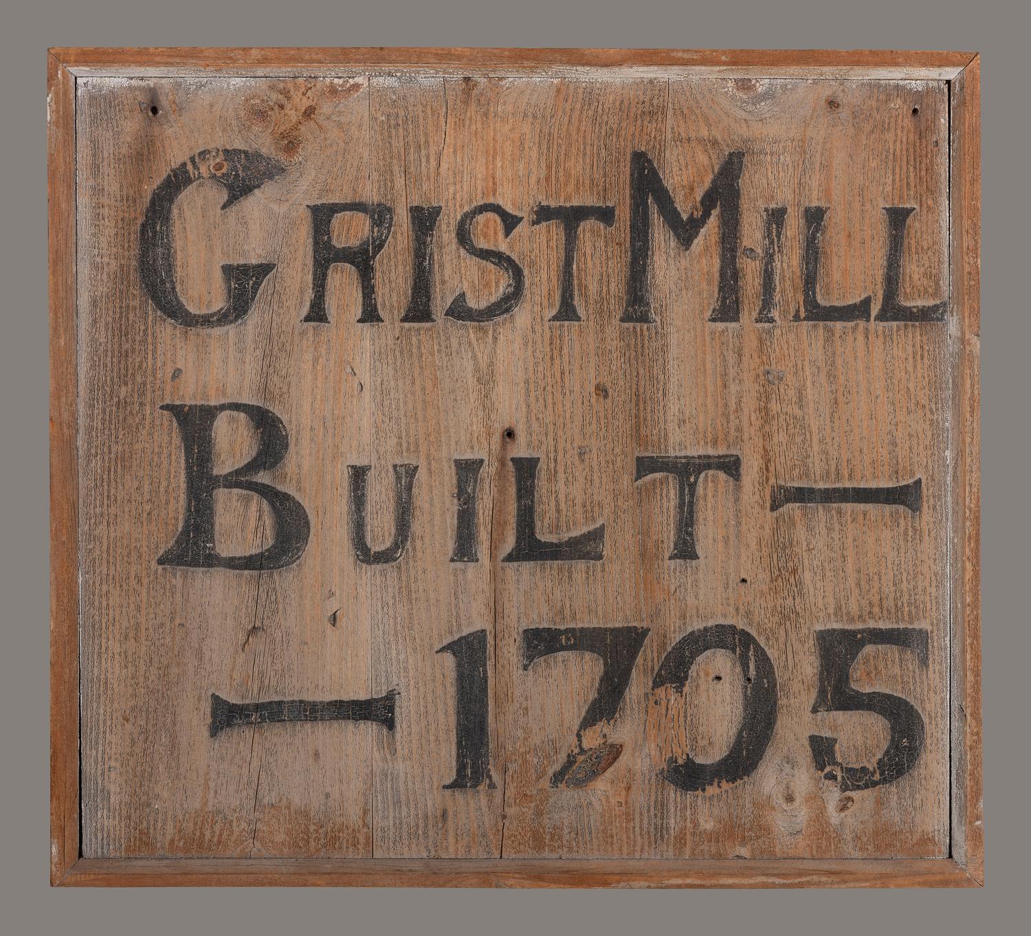A Carved Wood 'Grist Mill' Trade Sign