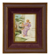 A French Painted Porcelain Plaque