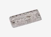 An Art Deco Platinum and Diamond Brooch