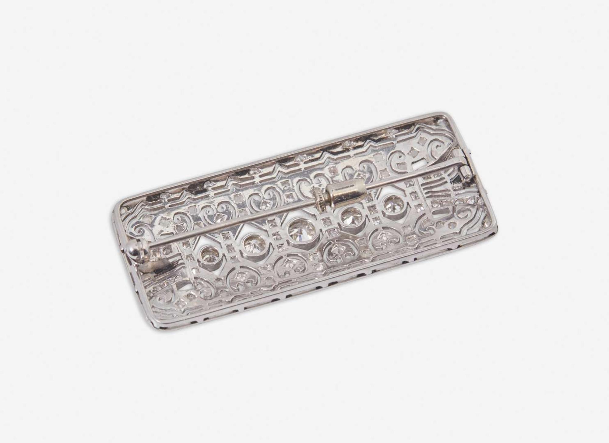 An Art Deco Platinum and Diamond Brooch