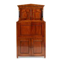 An Austrian Neoclassical Part-Ebonized Mahogany Bureau Cabinet