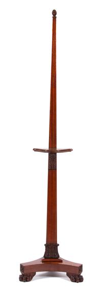 A Regency Carved Mahogany Painting Easel Height 81 x diameter of base 18 inches. — 19TH CENTURY