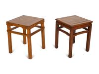 Two Chinese Hardwood Side Tables