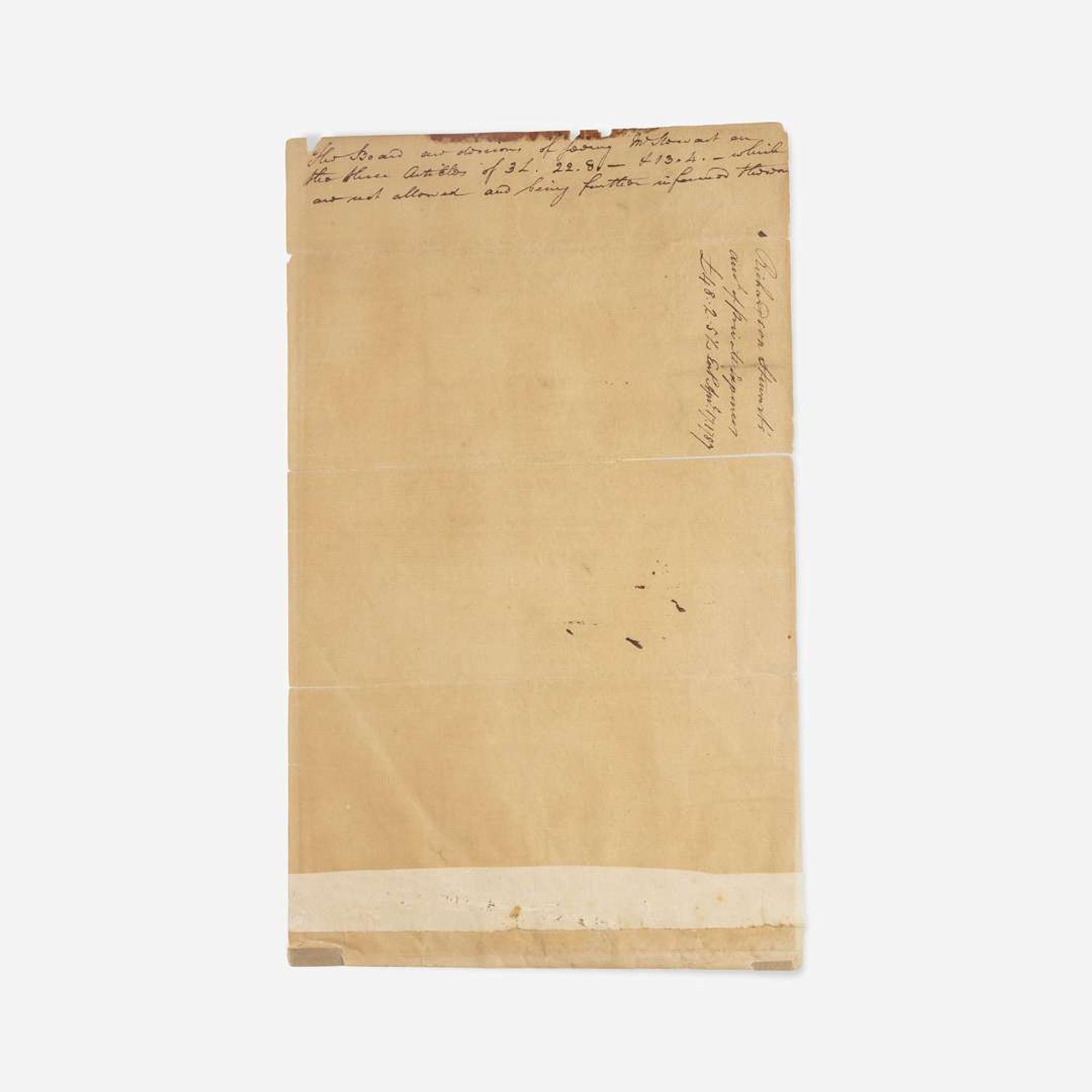 [Presidential] Washington, George Group of 2 Documents Relating to The Potomack Company