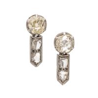 Antique, Diamond and Platinum Earrings