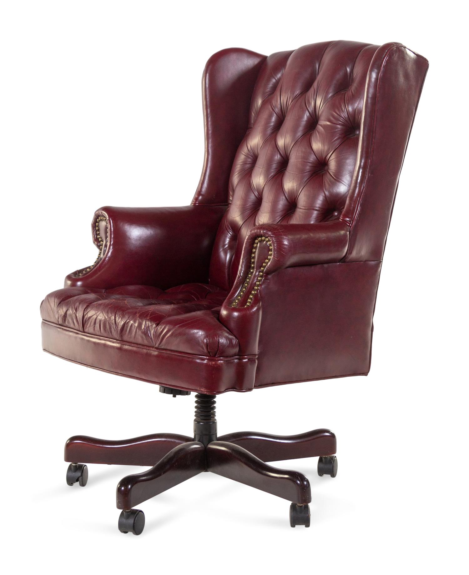 A Leather Upholstered Desk Chair