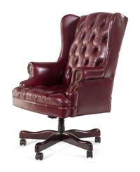 A Leather Upholstered Desk Chair