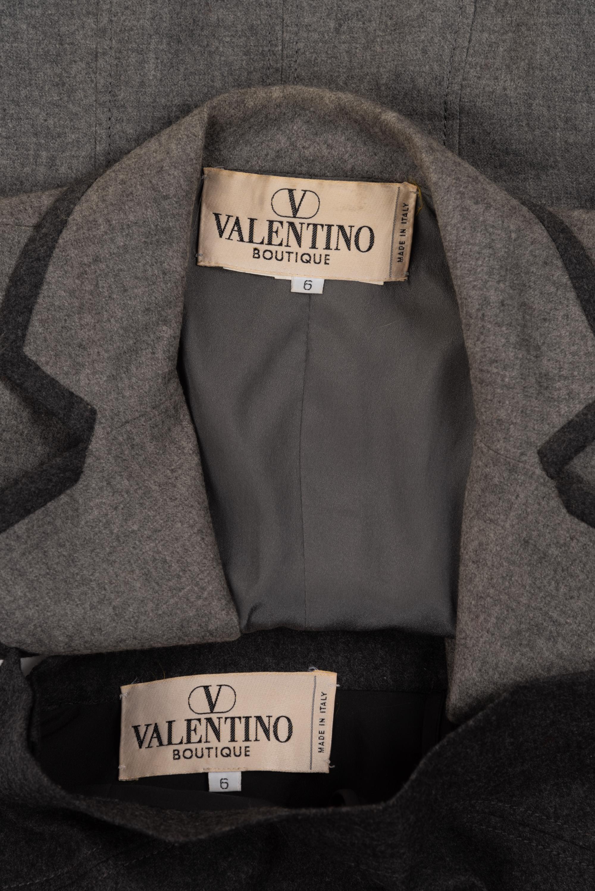 Two Designer Two-Piece Skirt Suits: One Chanel, One Valentino, 1990s