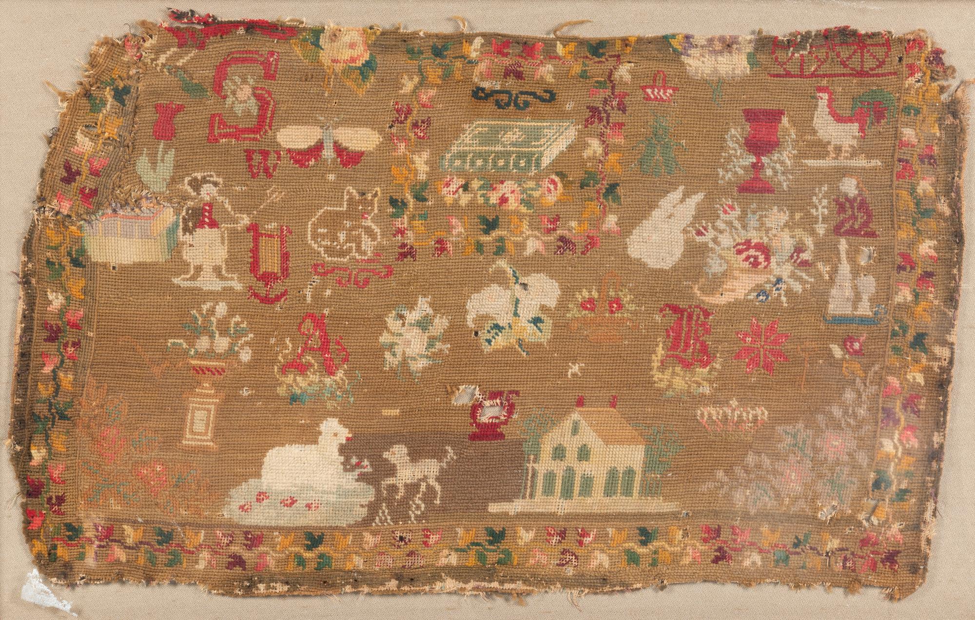 A Vermont Needlework Footstool Sampler