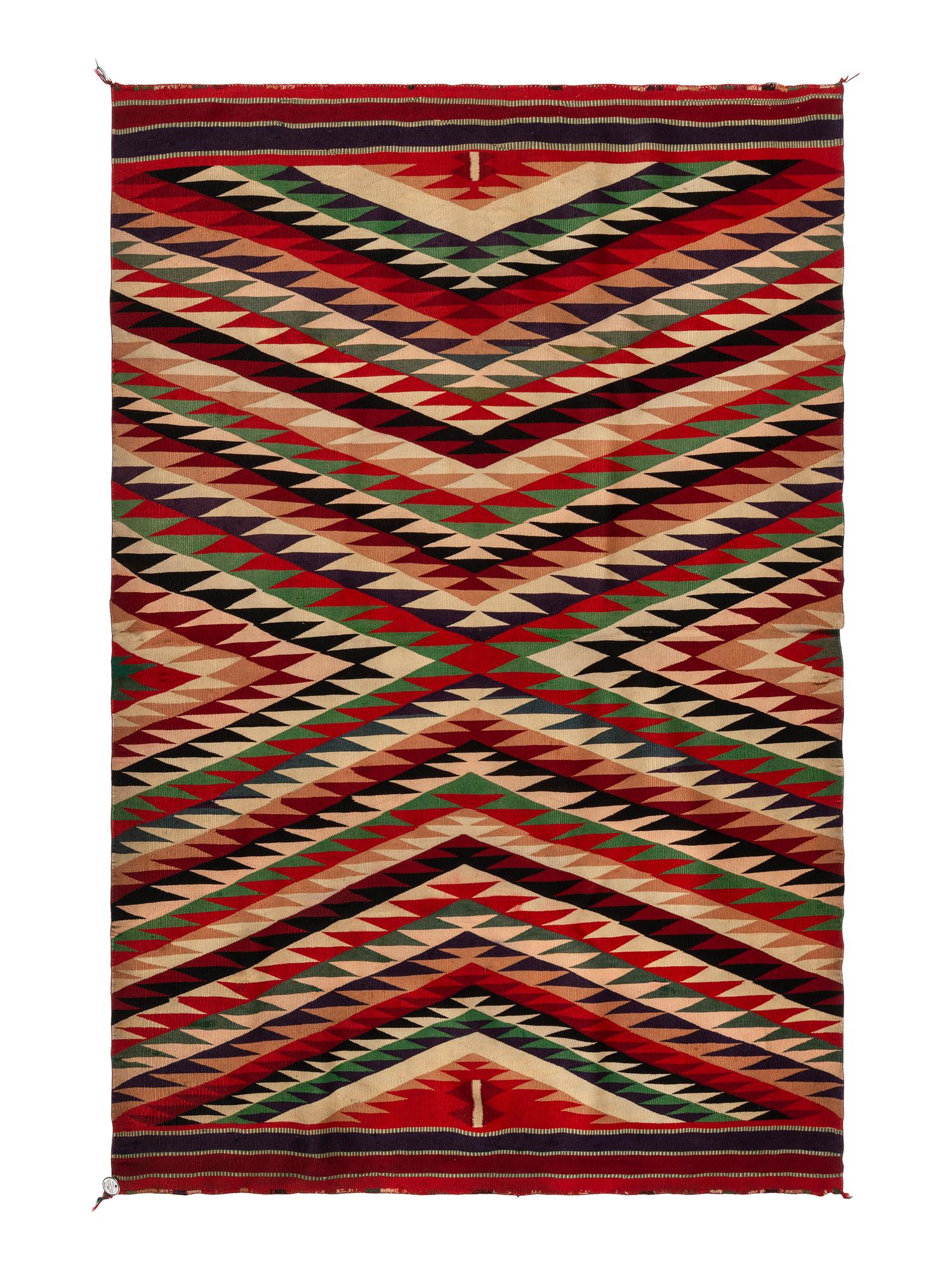 Navajo Germantown Eyedazzler Pattern Weaving / Rug
