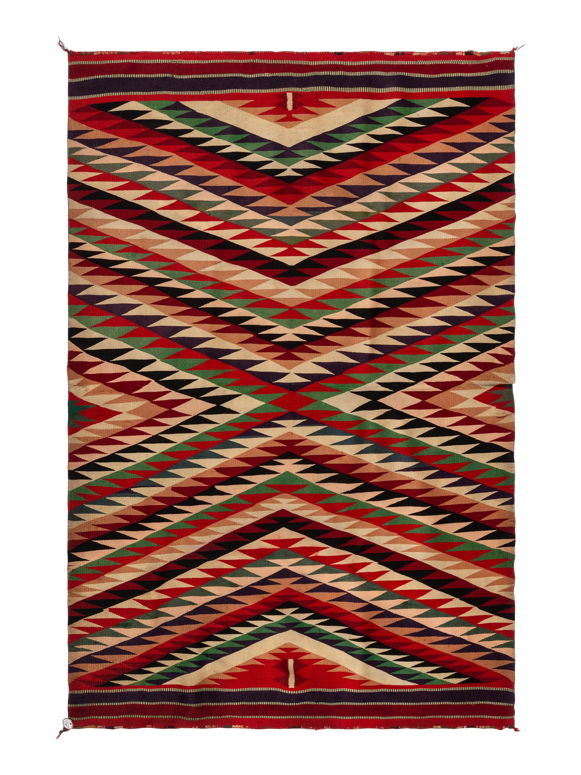 Navajo Germantown Eyedazzler Pattern Weaving / Rug