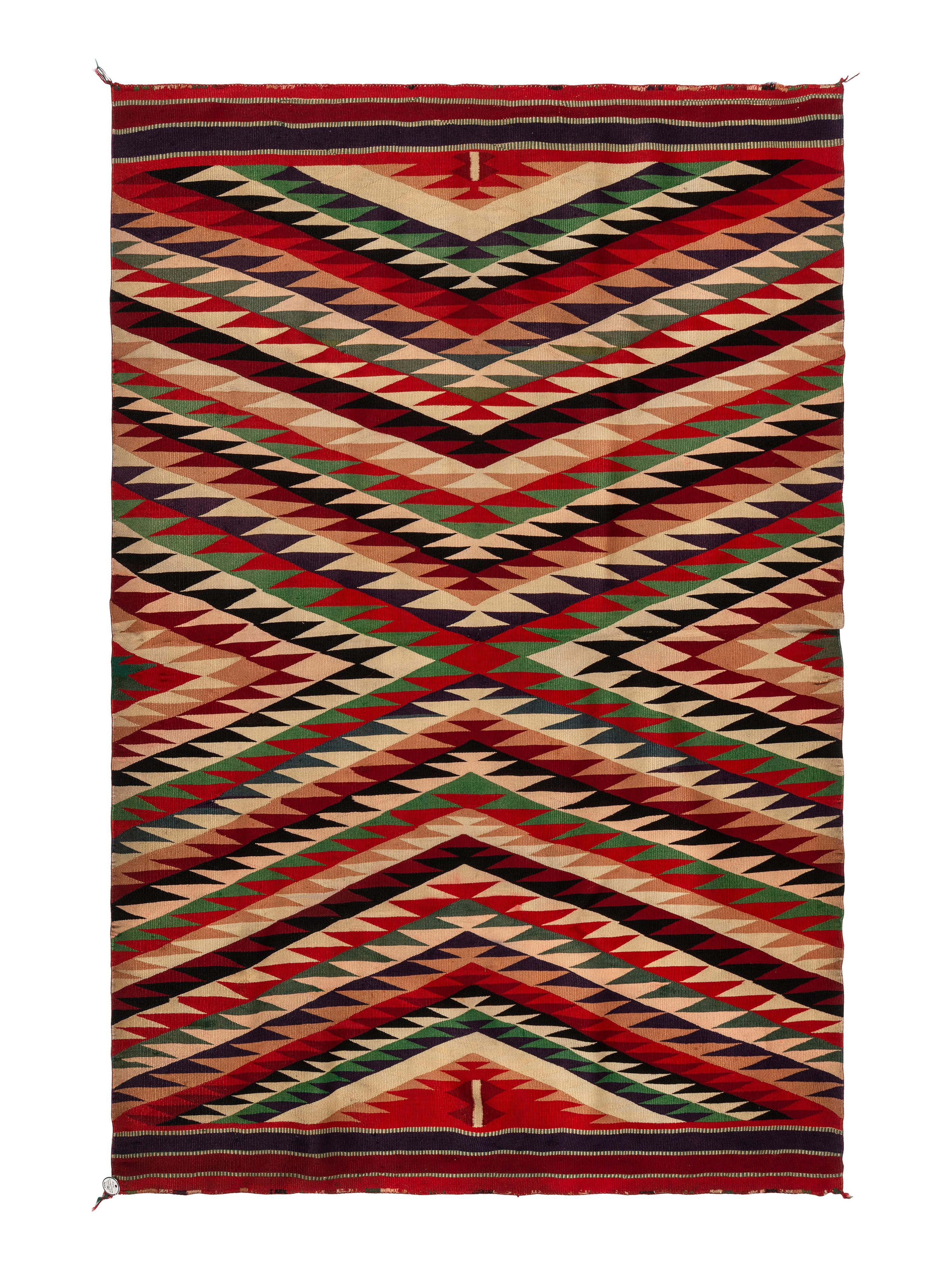 Navajo Germantown Eyedazzler Pattern Weaving / Rug