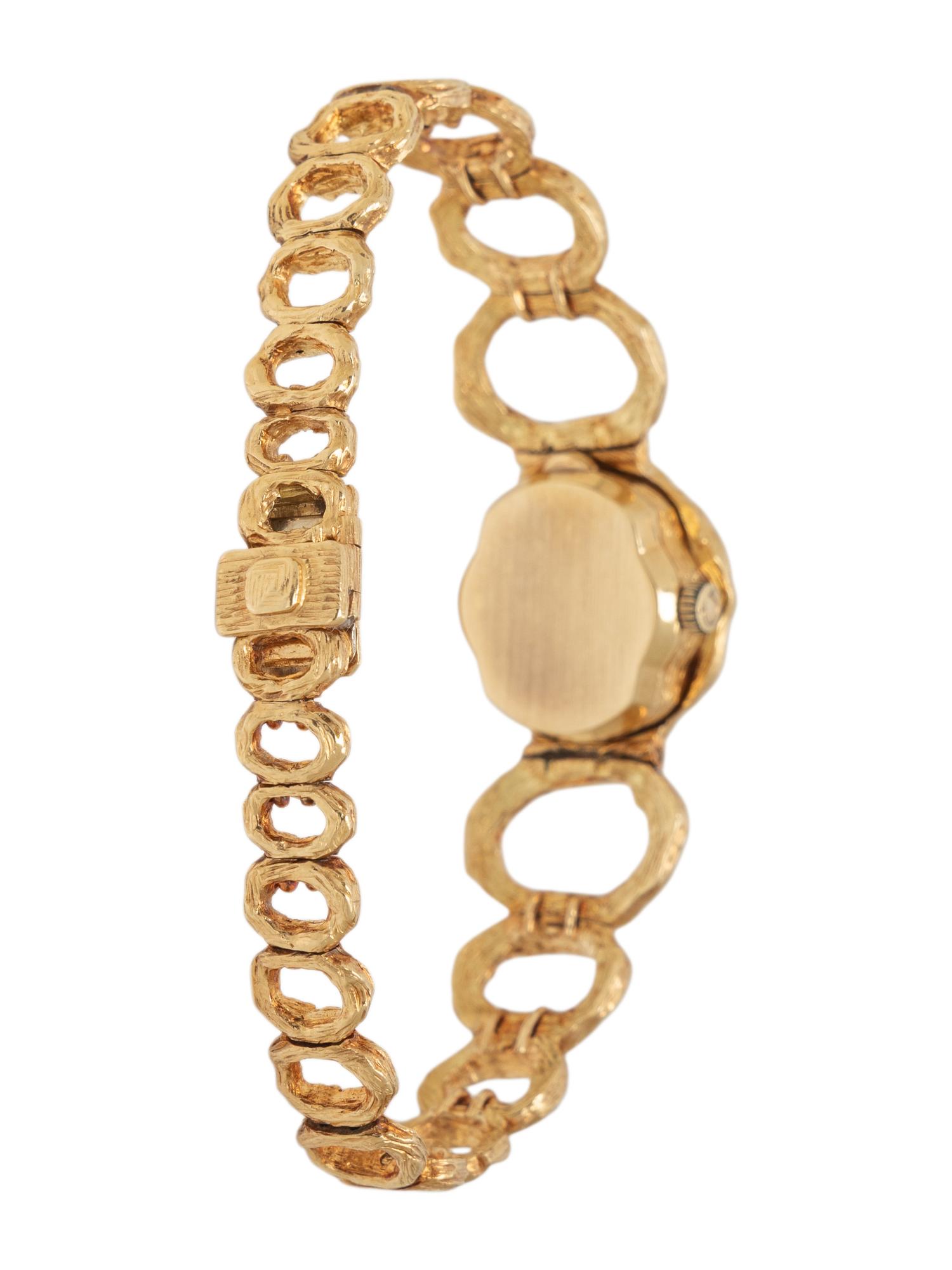 OMEGA, YELLOW GOLD FANCY LINK 'DE VILLE' WATCH