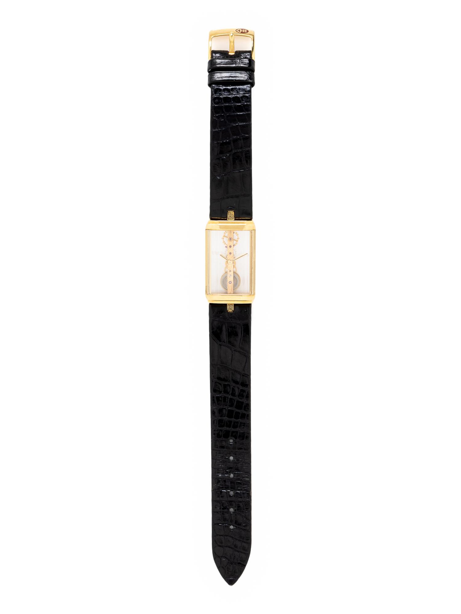 CORUM, REF. 13150, 18K YELLOW GOLD 'GOLDEN BRIDGE' WATCH