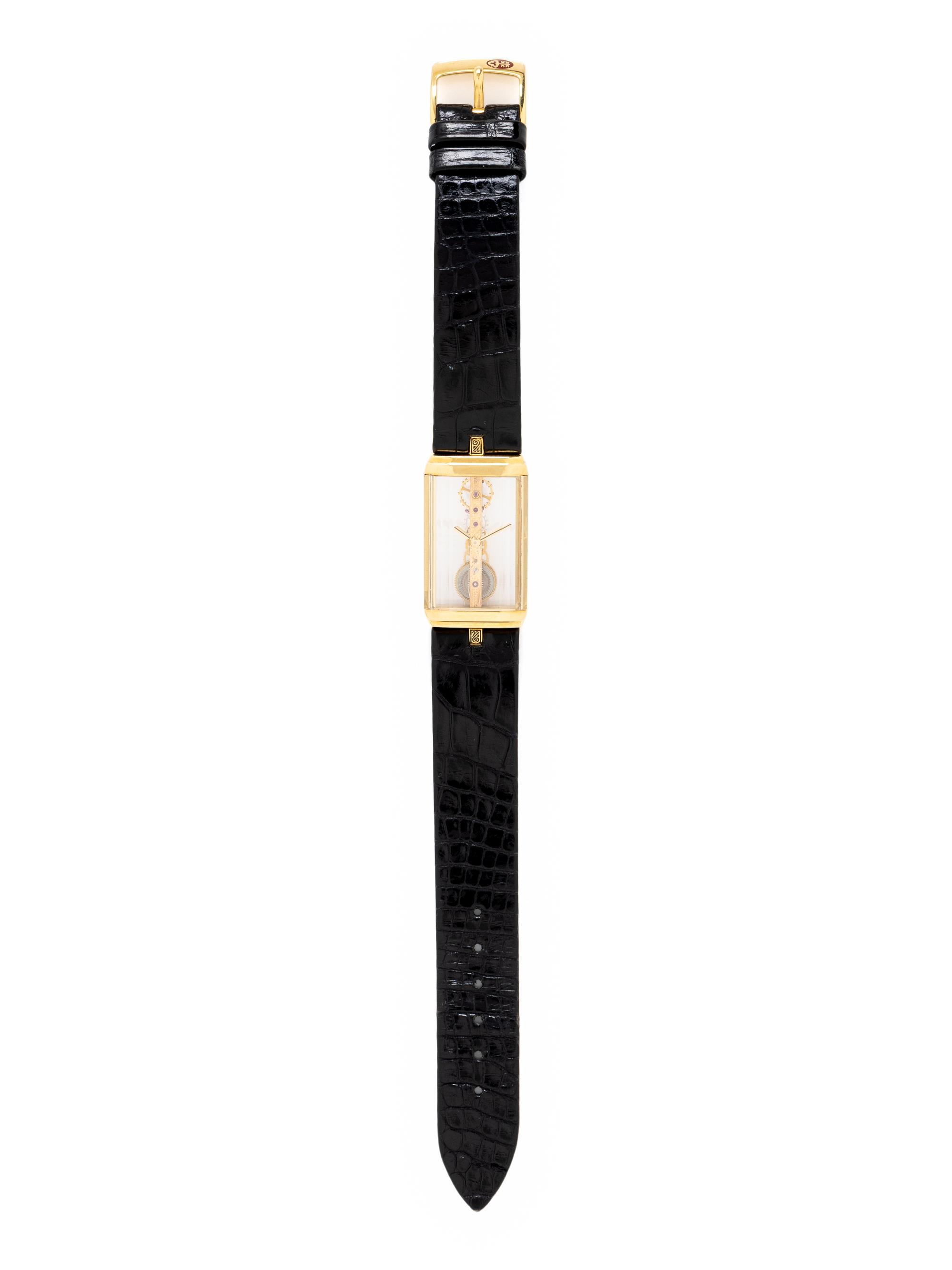 CORUM, REF. 13150, 18K YELLOW GOLD 'GOLDEN BRIDGE' WATCH