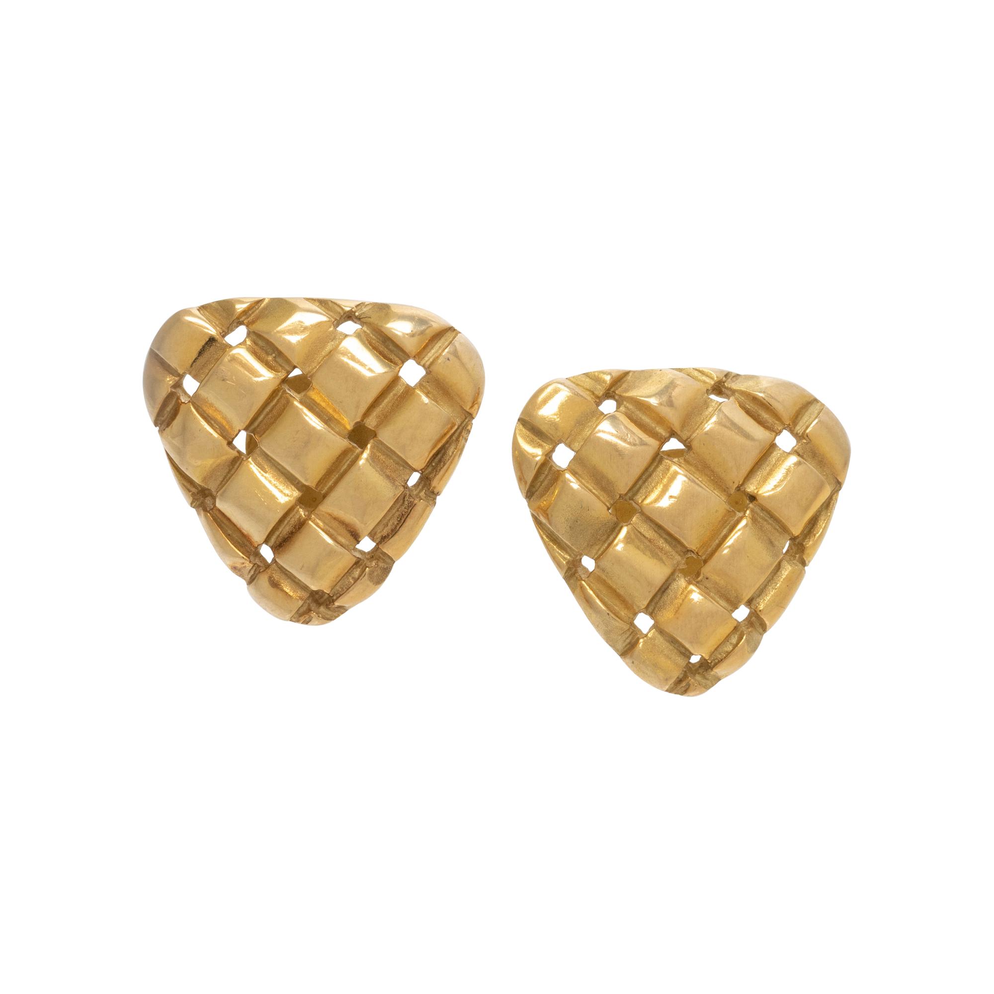 GUCCI, YELLOW GOLD EARRINGS