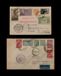 [FLIGHT COVERS] A Collection of Eleven Brazil Dispatched Zeppelin Flight Covers and Postcards.