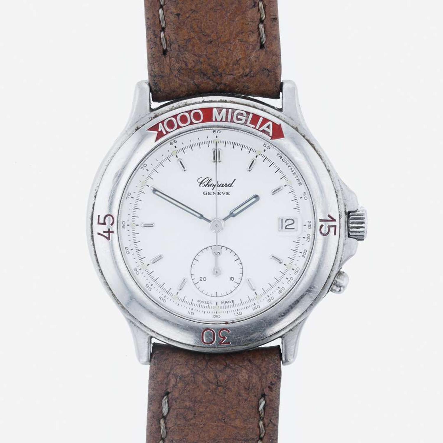 A two-tone leather strap men's watch, Chopard Mille Miglia 8141