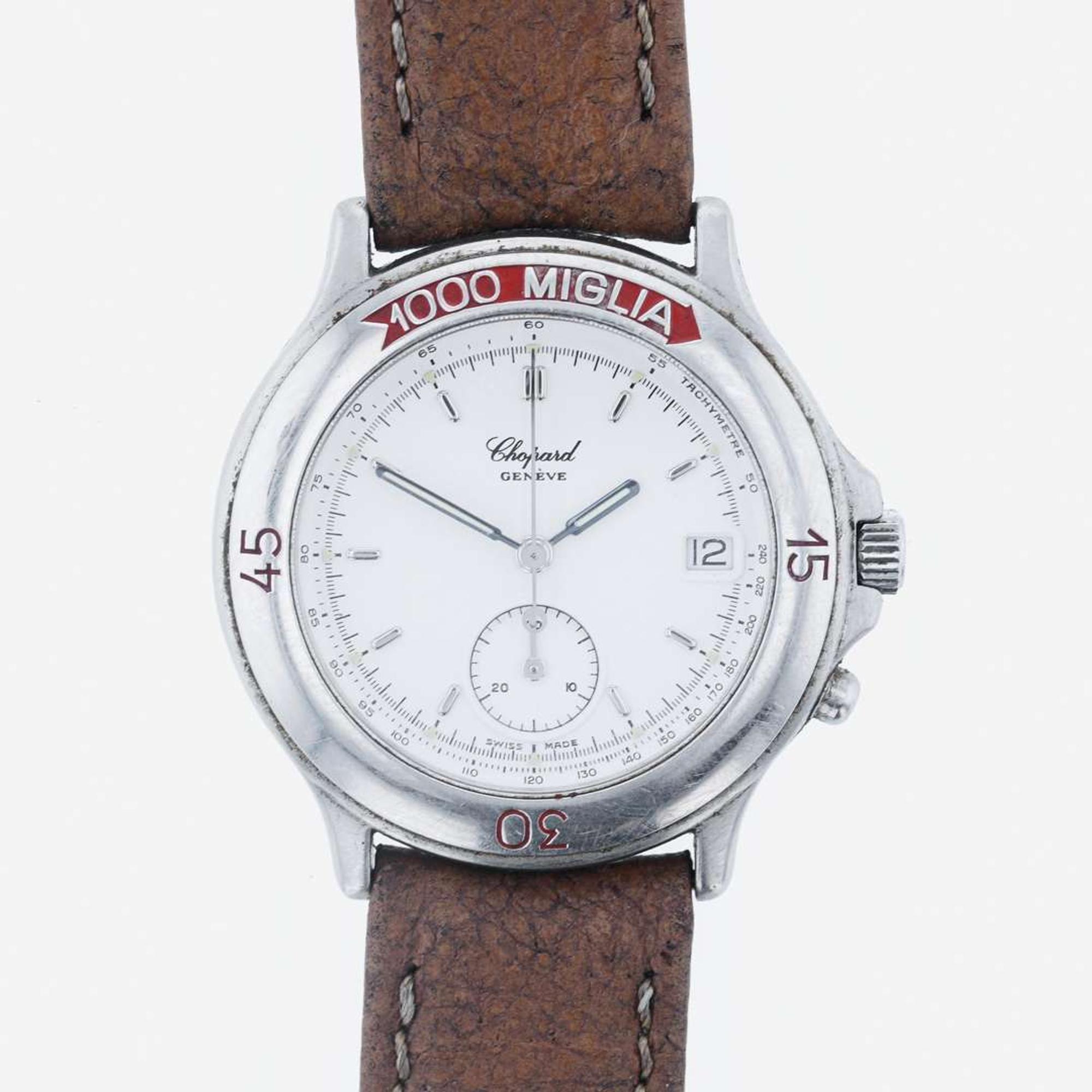 A two-tone leather strap men's watch, Chopard Mille Miglia 8141