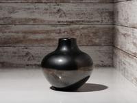 Blackware Pottery Jar, with Gunmetal Finish, March 1968