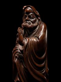 A Chinese Boxwood Figure of Damo