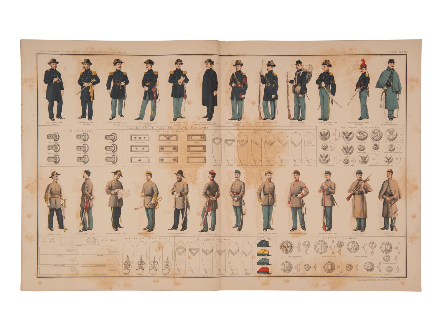 [CIVIL WAR]. COWLES. Atlas to Accompany the Official Records of the Union and Confederate Armies .