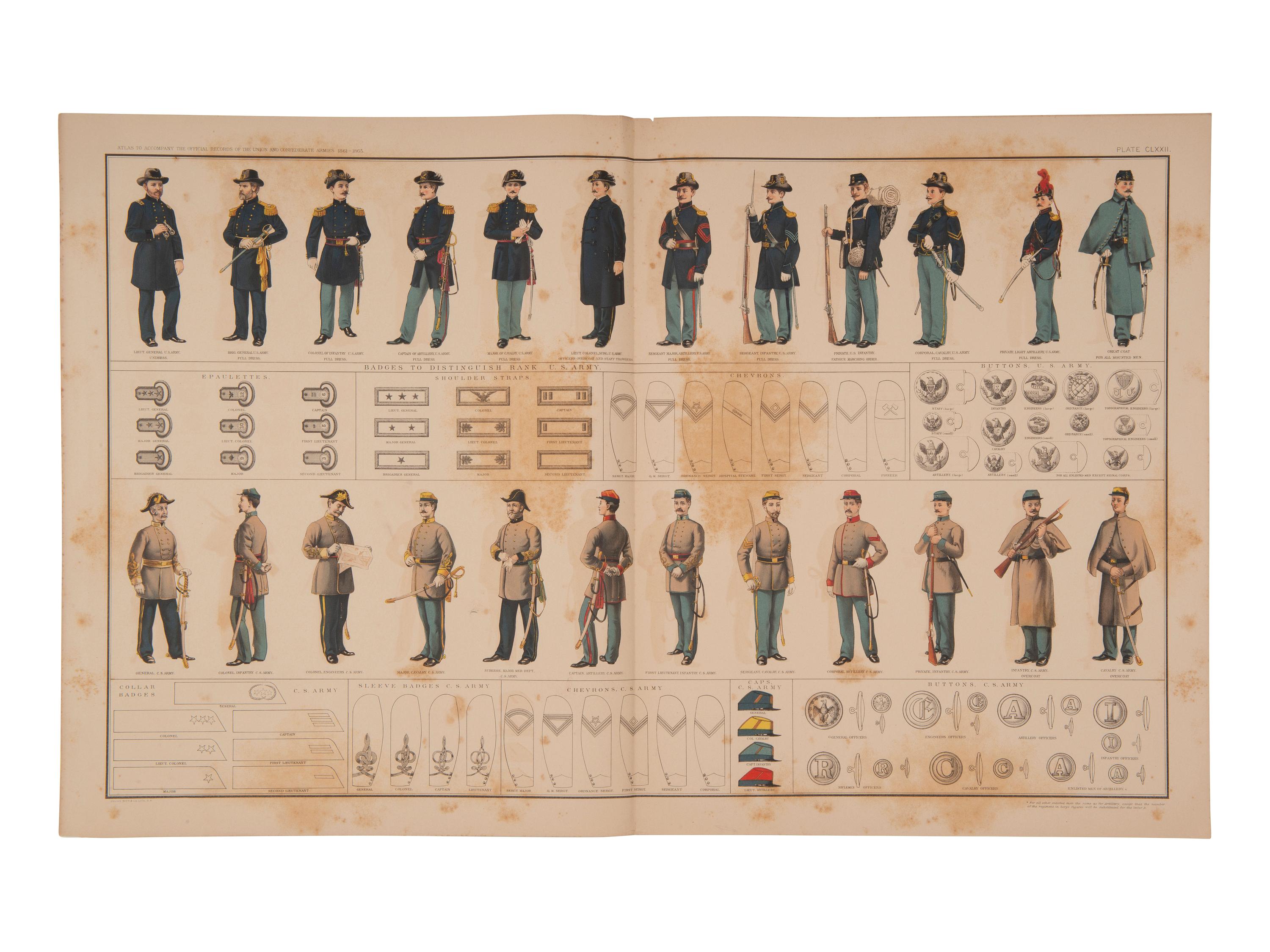 [CIVIL WAR]. COWLES. Atlas to Accompany the Official Records of the Union and Confederate Armies .