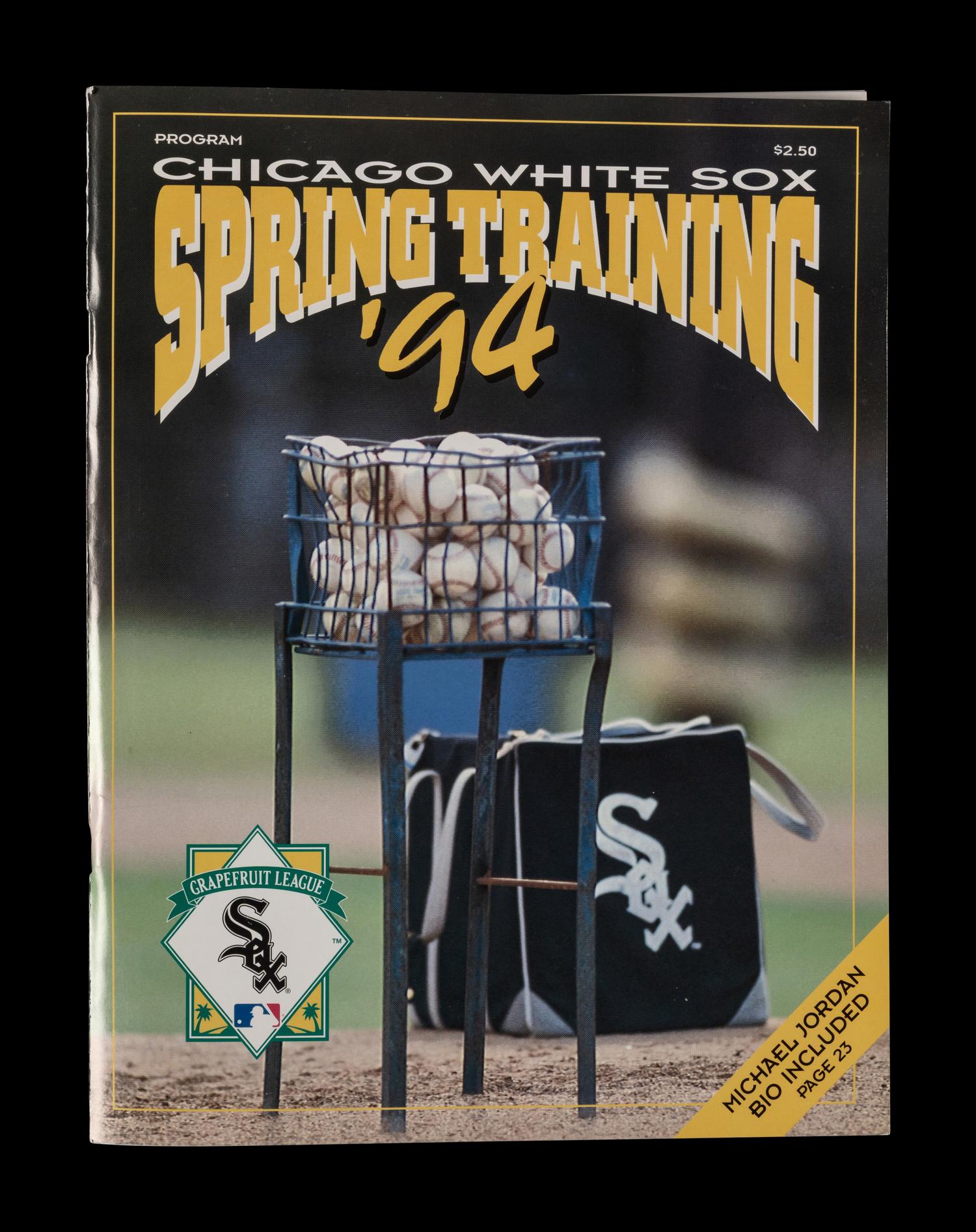 A Michael Jordan Signed Autograph 1994 Chicago White Sox Spring Training Program (Beckett Authentication Services Letter)