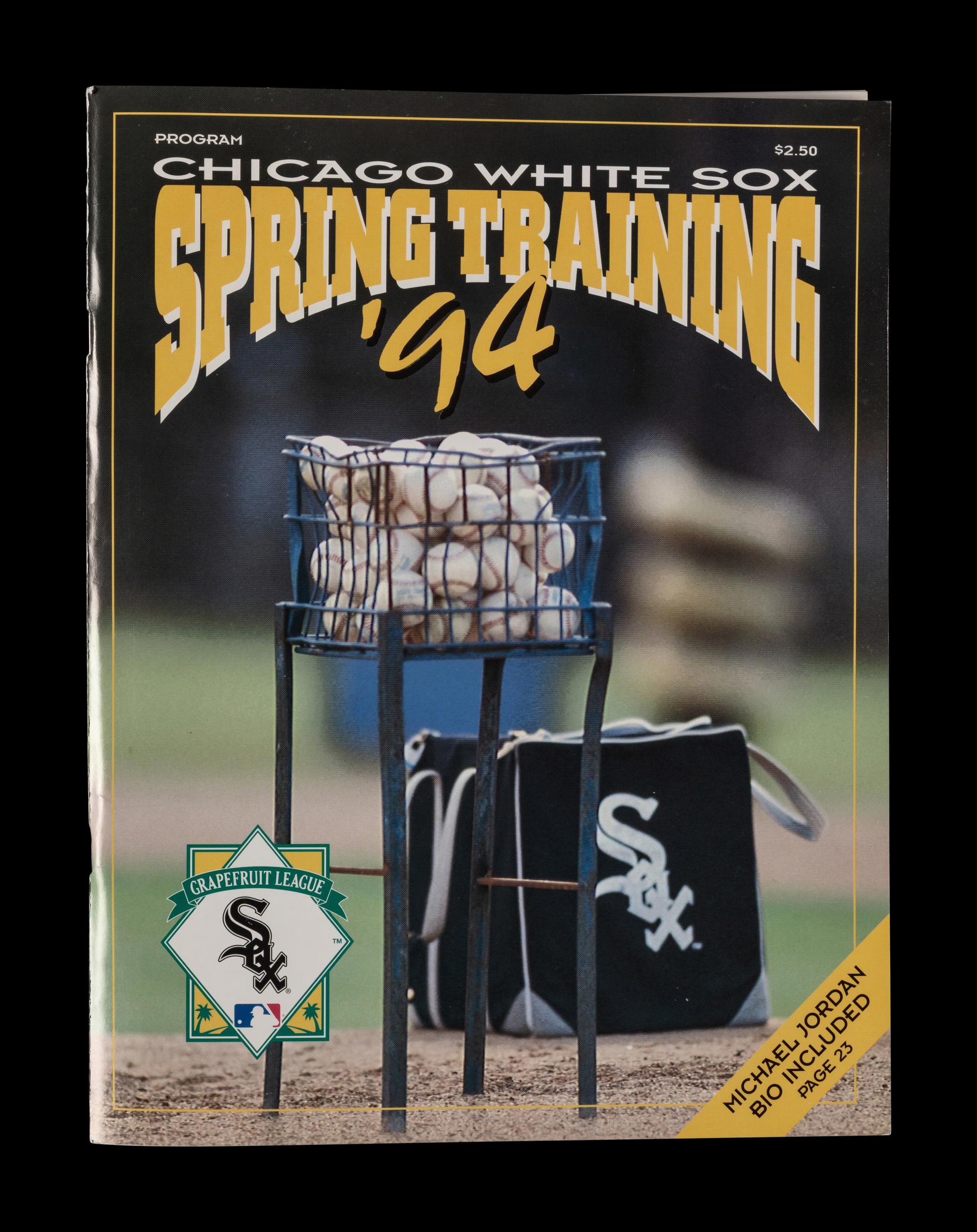 A Michael Jordan Signed Autograph 1994 Chicago White Sox Spring Training Program (Beckett Authentication Services Letter)
