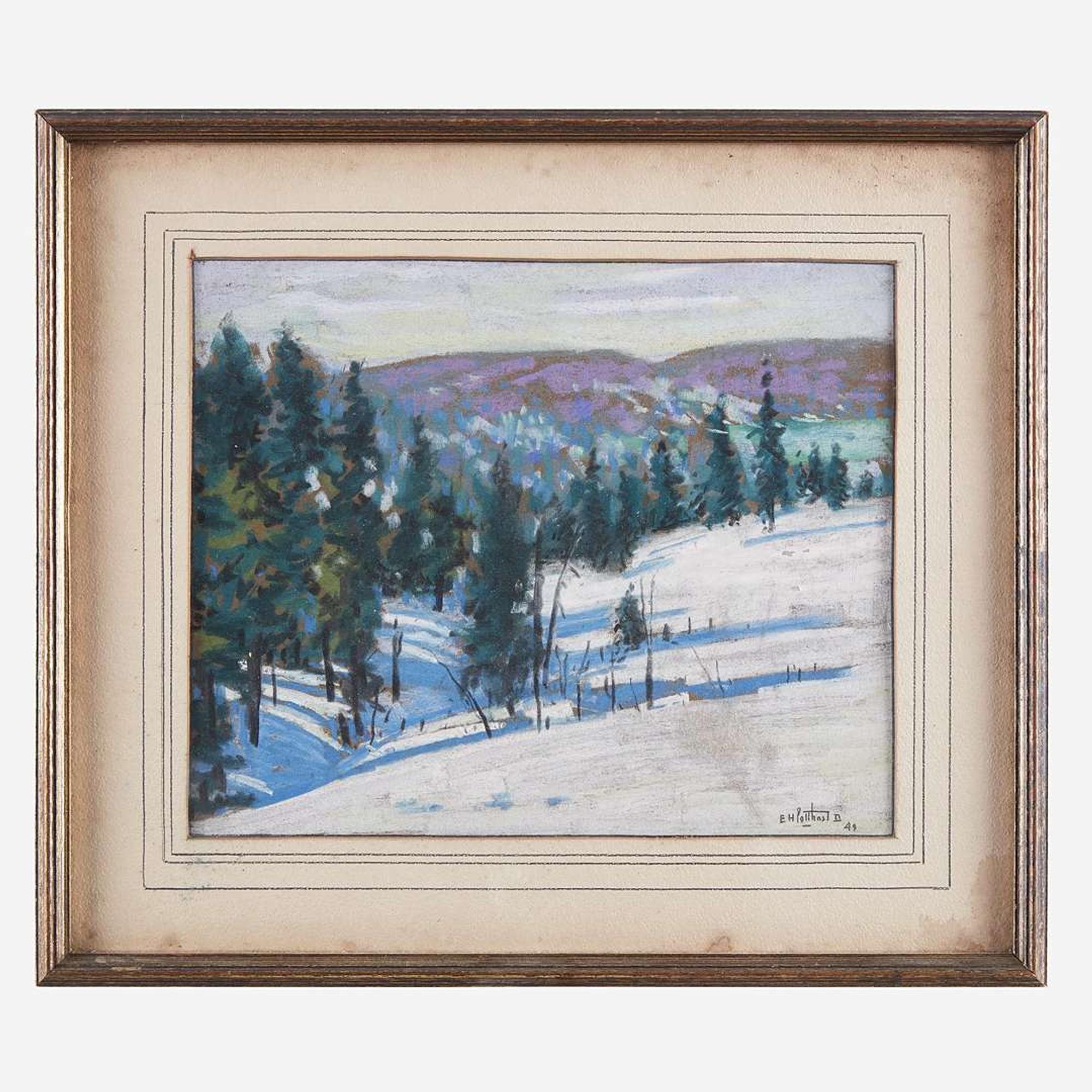 Edward Henry Potthast Jr. (American, 1880-1941) Snow Hill