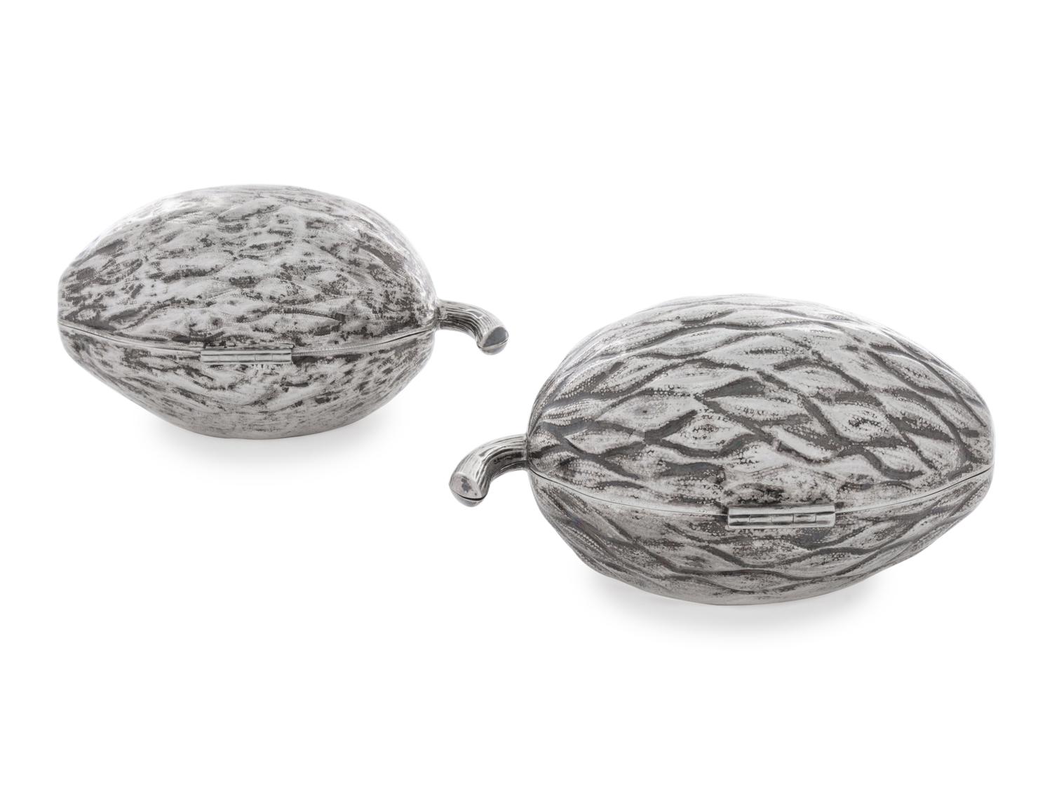 Two German Silver Etrog Boxes
