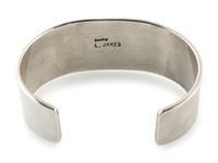 Navajo Sterling Silver and Jet Cuff Bracelet
