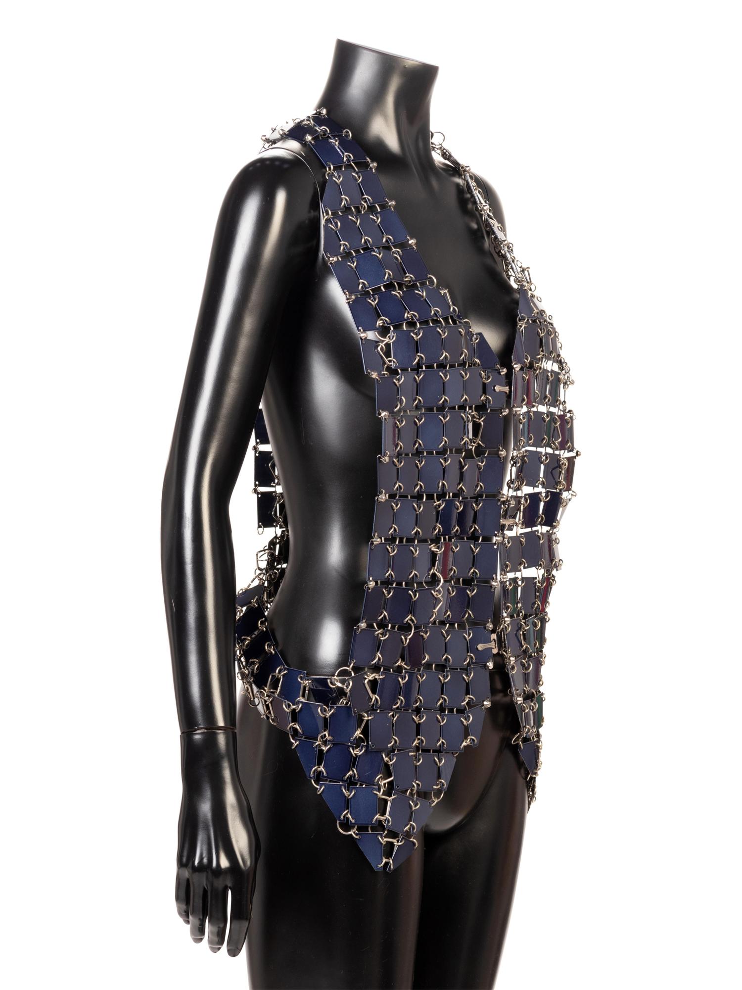 Paco Rabanne Metal Plate Vest, 1980-90s