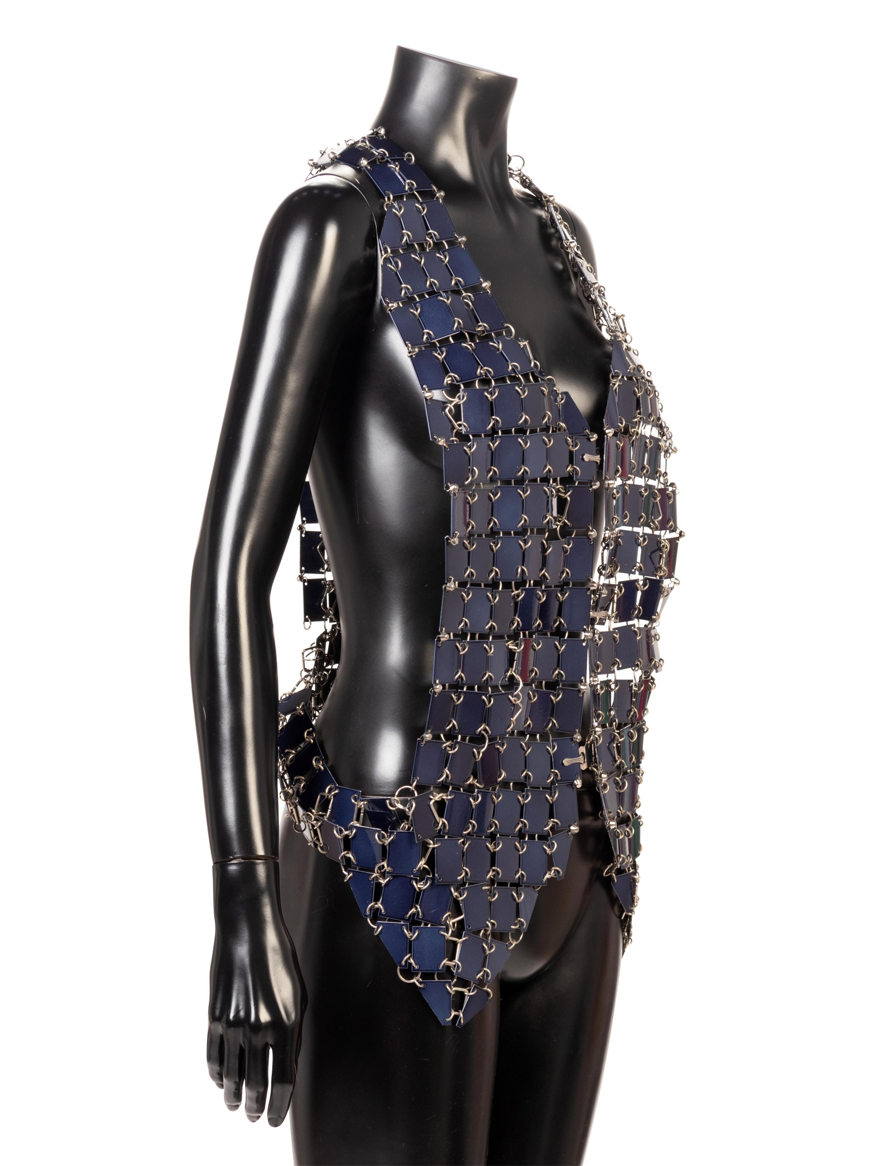 Paco Rabanne Metal Plate Vest, 1980-90s