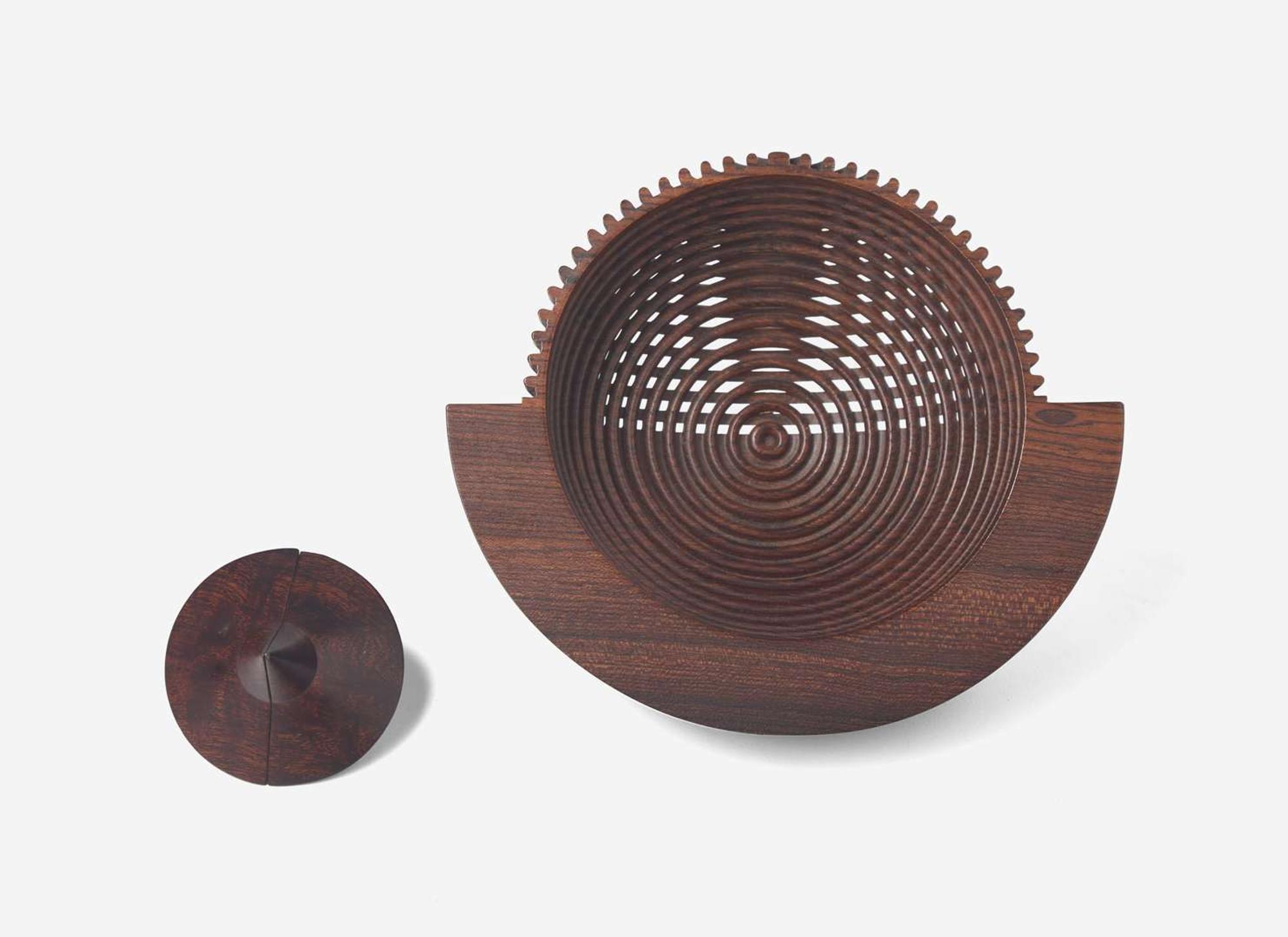 [REDUCE/REOFFER - $400/600] Hans Joachim Weissflog, Rocking Bowl and Drunken Wood Box