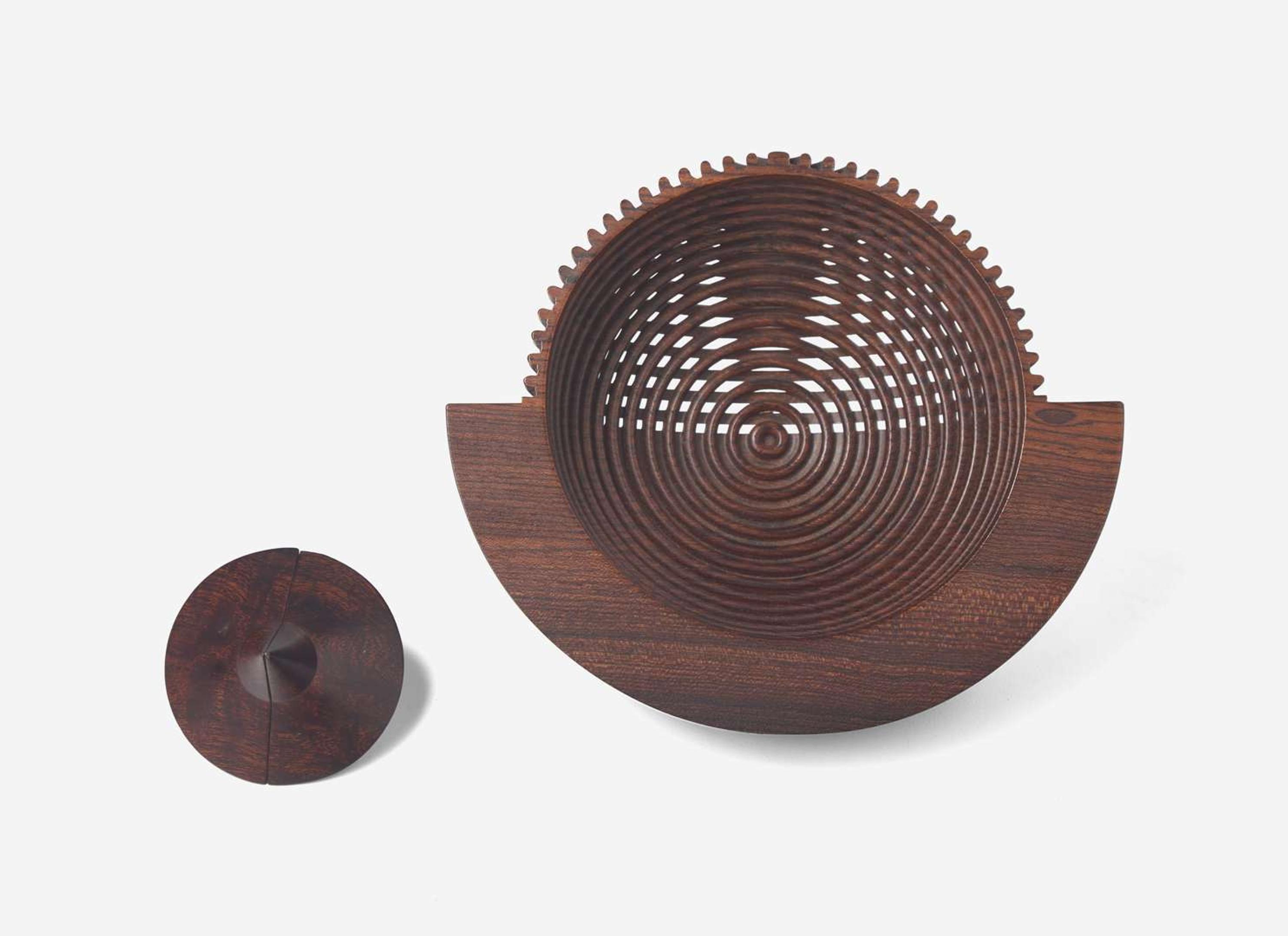 [REDUCE/REOFFER - $400/600] Hans Joachim Weissflog, Rocking Bowl and Drunken Wood Box
