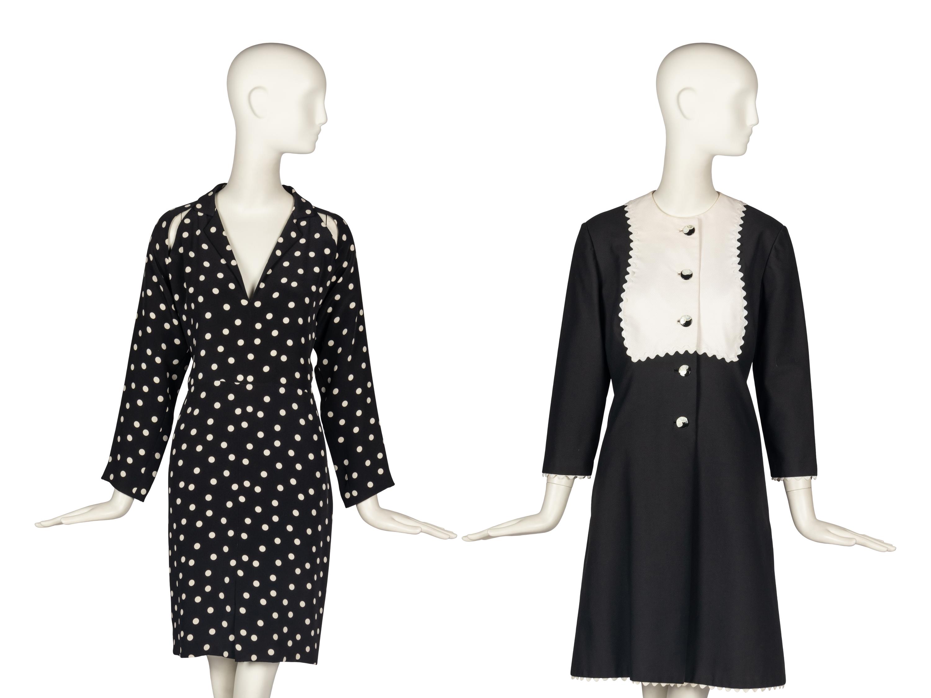 Two Black and White Geoffrey Beene Dresses