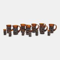 Set of Eight Mugs and Six Cups