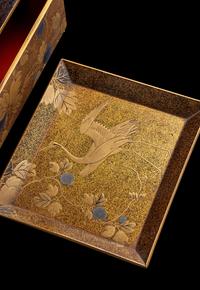 A Japanese Gold Lacquer Portable Picnic Set, Sagejubako